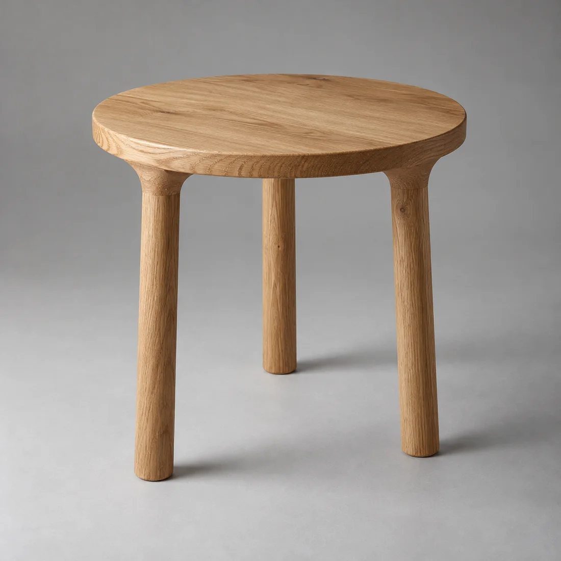 Arc round oak side table
