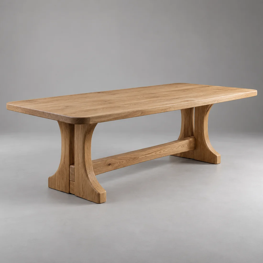 Natural oak dining table